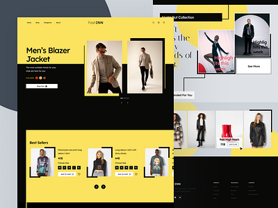 FashINN: Landing Page design fashion fashion store fashion website graphic design logo ui ux