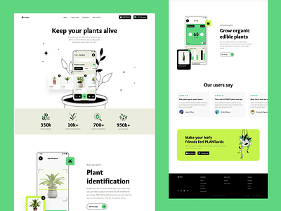 Keeper home page design animation best website dribbble 2022 design interaction ios landing page motion plant product product page design take care taking care ui ux web website website design