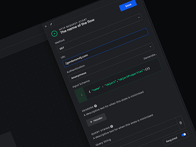 Dark Dashboard, Workflow Builder low code automation ui