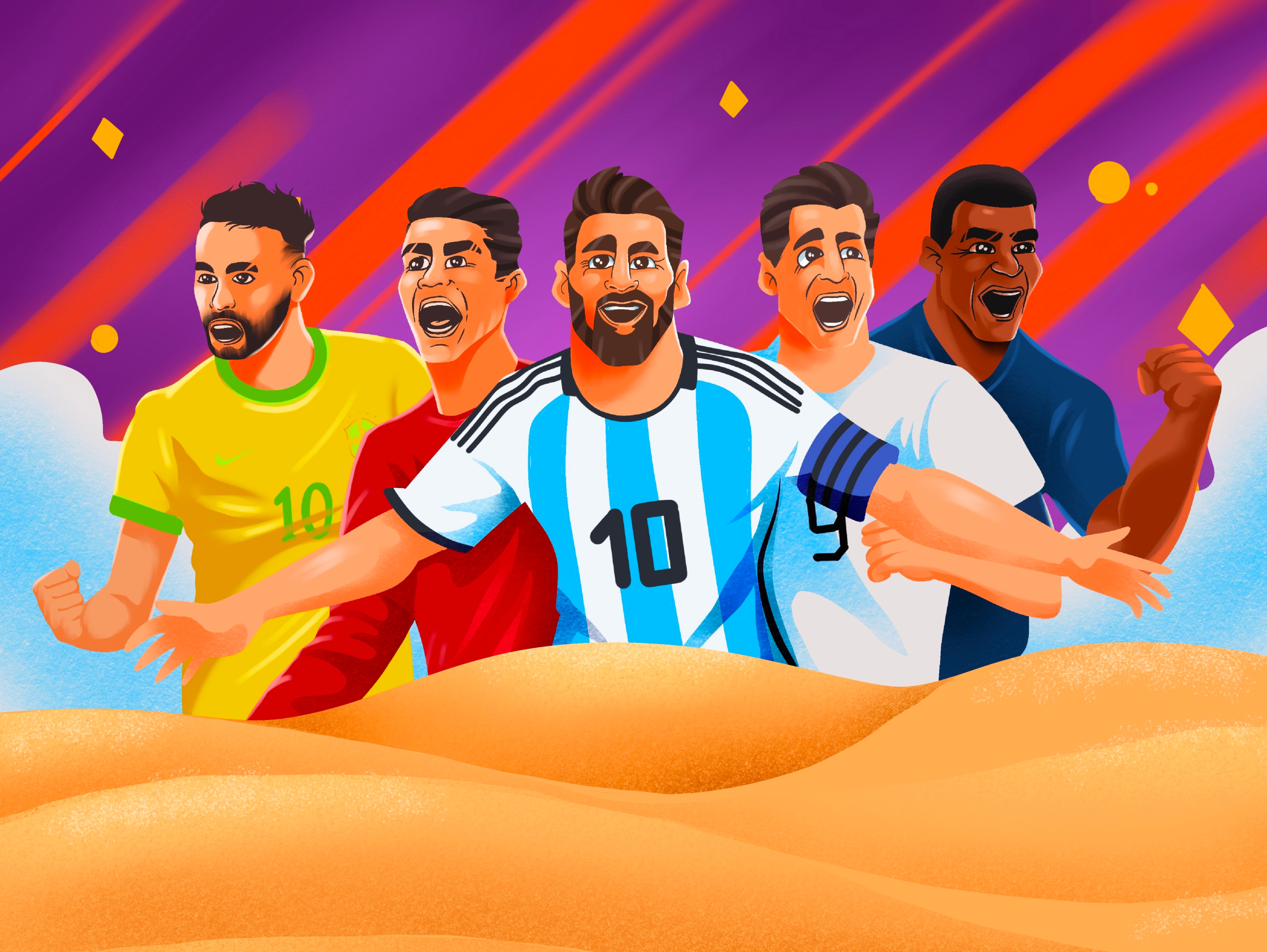 FIFA World Cup Qatar 2022- 𝔅𝔞𝔩𝔡𝔦 𝔅𝔞𝔩𝔡𝔦𝔪𝔬𝔯𝔢 - Illustrations  ART street