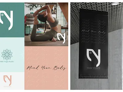 YOGA STUDIO LOGO DESIGN branding design graphic design illustration logo print design ui vector