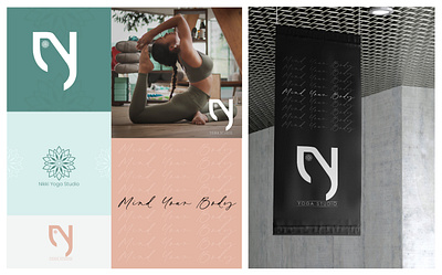 YOGA STUDIO LOGO DESIGN branding design graphic design illustration logo print design ui vector