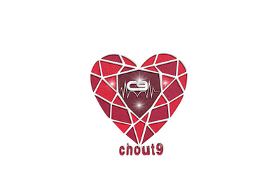 CHOUT 9 LOGO brand identity brand logo branding businesslogo chout 9 company logo creativelogo diamond logo heartlogo logo logo color logo type logodesign modern
