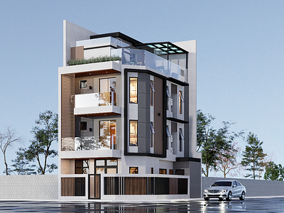 75 SQM LOT HOUSE DESIGN 3d design architecture archkey design house design interior modern photorealistic residential