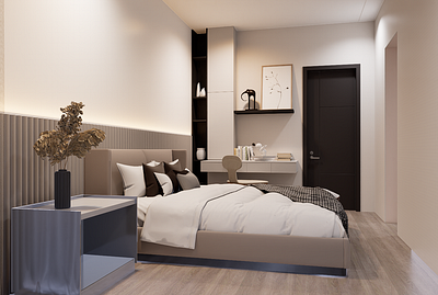 SIMPLE WHITE ELEGANT BEDROOM 3d design architecture archkey bedroom design house design interior modern photorealistic residential