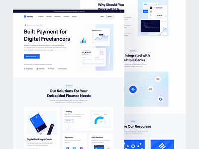 Finance - Landing Page animation baas banking business business banking credit card finance finance app fintech jitter landing page motion graphics principle saas website