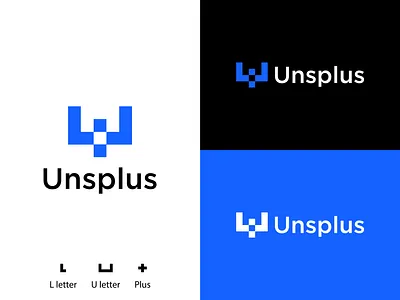 Unsplus logo app icon brand identity branding custom logo design graphic design l letter logo design logo designer logo folio mark medical logo minimal modern logo negative space logo pharmacy plus simple u letter vector