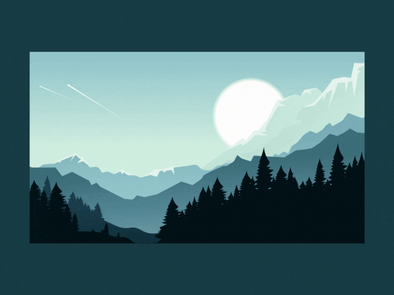 Parallax effect animation design illustration minimal ui web