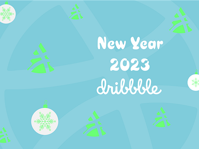 New Year Dribbble! branding christmas tree design dribbble graphic design identity new year snowflake vector