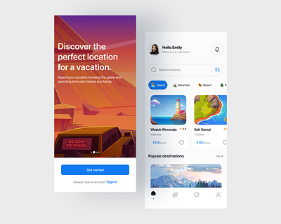 Travel Booking UI booking illustration mobile mobile app design mobile ui travel ui design