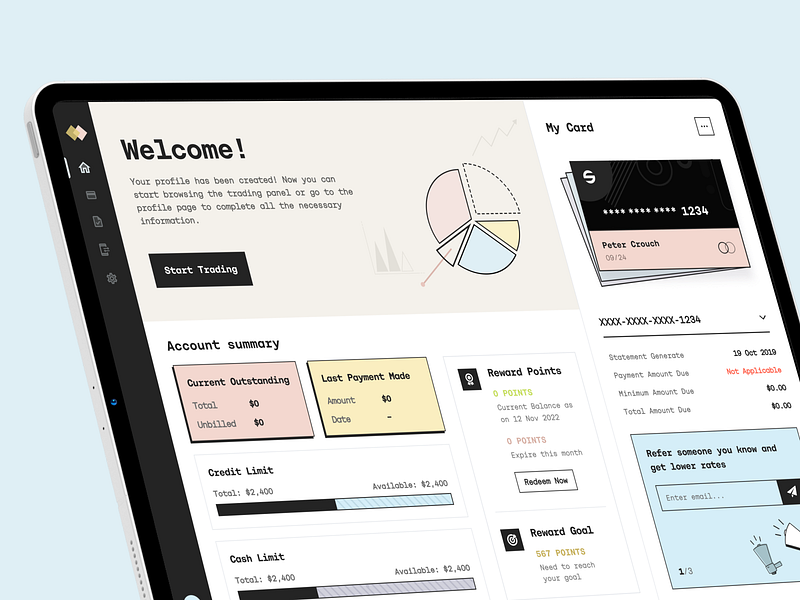 Fintech Dashboard- Welcome Page ai ai tools analytics analytics app bank app banking app banking web app dashboard data visualization e wallet finance app financial web app fintech fintech app fintech dashboard fintech web application money transfer open ai saas transactions