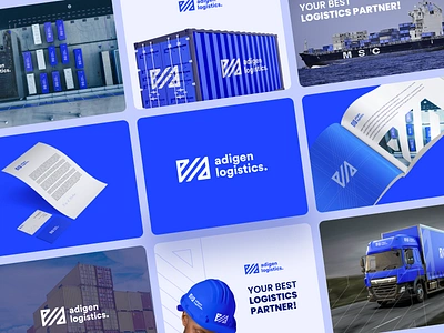 Adigen Logistics Branding brand design brand identity branding cargo cheerful logo delivery identity logistic support logo design logo mark shipment shipping shipping logo symbol tracking transit transit logo transport logo transportation visual identity