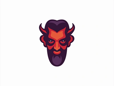 Devil Logo barber beard branding demon design devil emblem evil hell horns icon illustration logo lucifer mark mascot satan sports tattoo vector