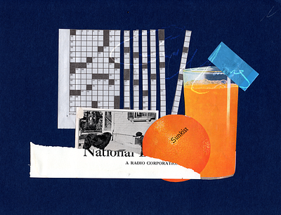 Good Morning analog blue collage collage art composition digitial graphic art graphic design morning orange juice photoshop tape texture