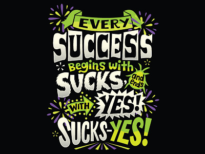 Sucks-yes! beetlejuice broadway hand lettering handwritten type illustration lettering musical quote typography