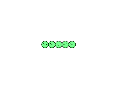 Pea Five illustration p5.js peas vector