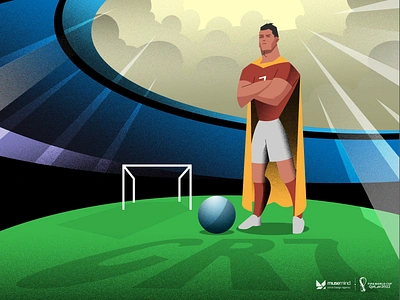 FIFA World Cup 2022- Fan Art | Cristiano Ronaldo art branding case study character character design cr7 creative cristiano ronaldo design agency fifa world cup qatar football footballer illustration illustrator people player playing ronaldo vector world cup