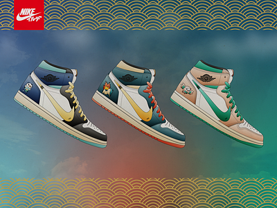 Air Jordan 1 - Pokémon Legends: Arceus design illustration jordan nike pokemon pokemon legends arceus sneakers