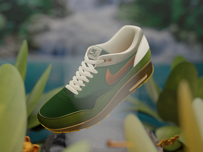 Nike Air Max 1 - irude01 (3D Model) 3d air air max air max 1 blender design designer nike