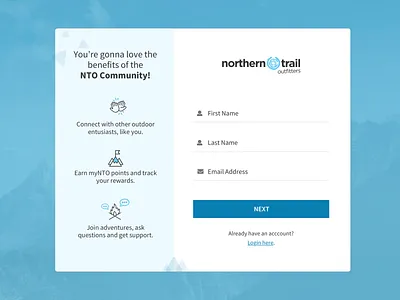 Rewards Sign Up Form design loyalty ui ux web website