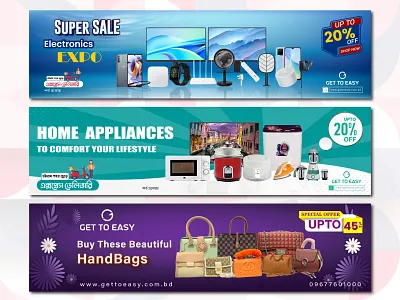 Social media & Website Banner Design advertising banner ads brand identity branding design graphic design marketing social media post webbanner webheader websitedesign