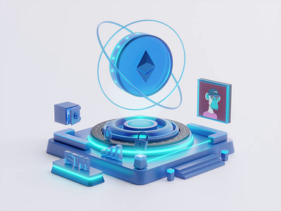 Crypto Illustrations # 2 | Ethereum 3d aftereffects animation blender coin creative crypto cryptocurrency design digital ethereum glass illustration metal motion motion graphics plastic render scene