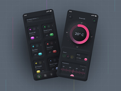 Smart Home Mobile App Design air cooler app app control app design app ui ux design door lock home security mobile app mobile design mobile ui neumorphism remote control security smart home trending ui ux wifi