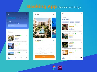 Booking App for IOS UX/UI Design booking app ux dashboard ios app landing page responsive design ui ui design user research ux ui