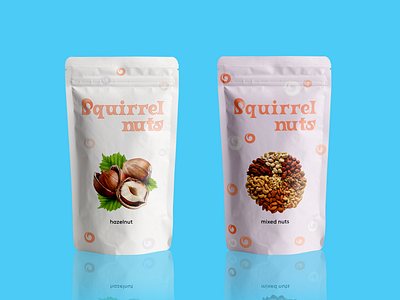 Squirrel nuts packaging design branding graphic design identity illustration logo logotype squirrel nuts packaging design vector