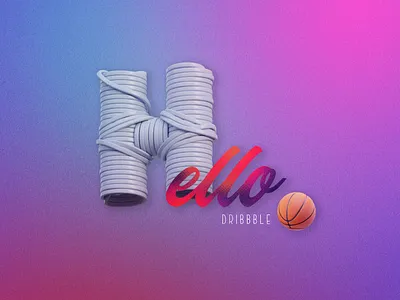 Hello, Dribbble. graphic design hello typography