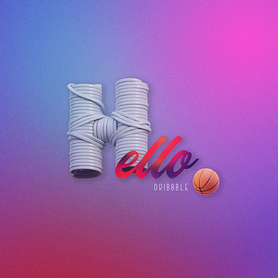 Hello, Dribbble. graphic design hello typography