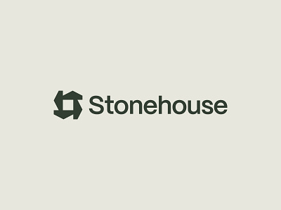 Stonehouse Logo Design architect architecture brand branding design green home house icon logo logodesign minimal mortgage natural nature real estate s letter smart logo stone