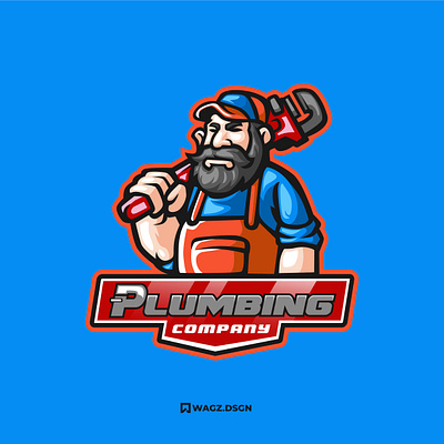 PLUMBER MAN MASCOt LOGO cleaning design graphic design illustration logo mascot mascot logo plumber plumber mascot plumbing vector
