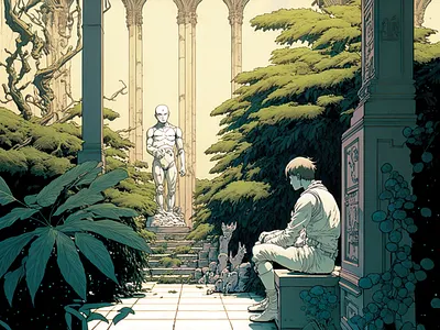 Chair 5 ai art color concept design digital gradient illustration light midjourney minimal museum painting photoshop simple