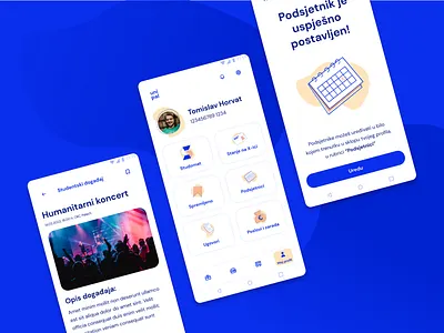 Uni Pal mobile app app blue branding clean design designer graphic design mobile app orange simple students ui ux