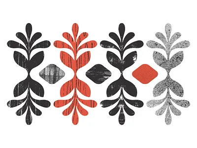 Textured Floral Icons earth eroded floral graphic grit gritty icon old procreate sketch sketchy speckle speckly streaky texture vintage worn