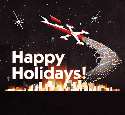 Happy Holidays! city design illustration illustrator minimalist texture vector