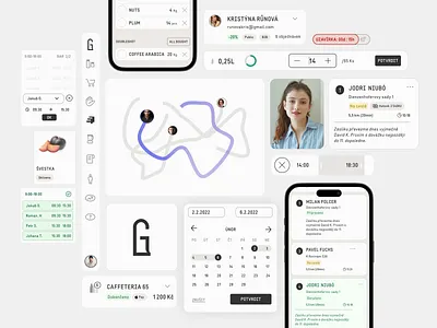 Goodlok Pieces_Components set app calendar component component set delivery design set design system graphic design interface management pos system product product design project shifts system ui ui system ux web