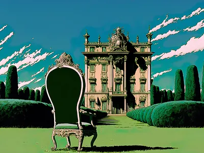 Chair 6 ai art color concept design digital gradient grass illustration light midjourney minimal painting photoshop simple