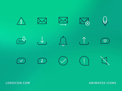 Notifications Icon Group animation design icon