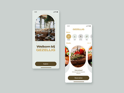 Restaurant Reservation app application design figma gray mobile reservation restaurant simple table ui