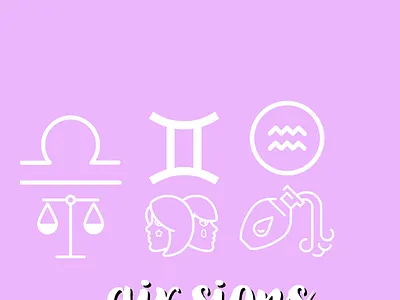 Air signs branding design graphic design logo typography zodiac