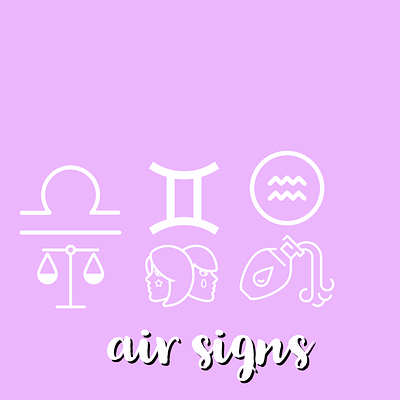 Air signs branding design graphic design logo typography zodiac