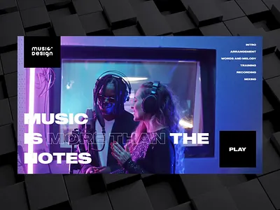 Music design animation blvk concept design fashion illustration logo ui ux white