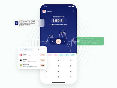 Lightyear - Price Alerts 🔔 agency design fintech mobile app stock trading ui ux