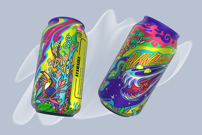 Ayawaska can graphic design illustration packaging