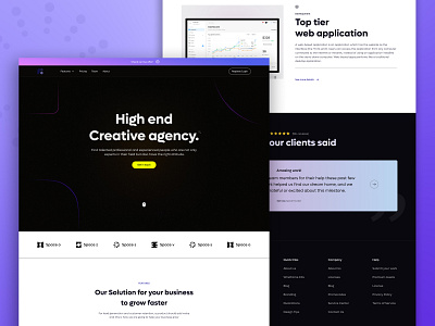 Agency Landing Page design agency clean creative agency design figma landingpage minimalist modern ui website