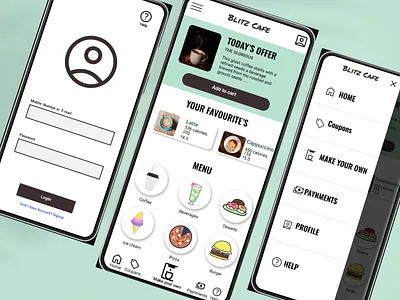 Blitz Café UI/UX design branding graphic design ui ux