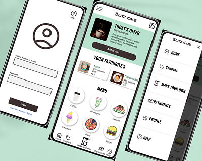 Blitz Café UI/UX design branding graphic design ui ux