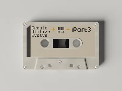 Port3 VI Application_Cassette Design 553dr branding cassette crypto logo offwhite port3 vi visualidentity web3